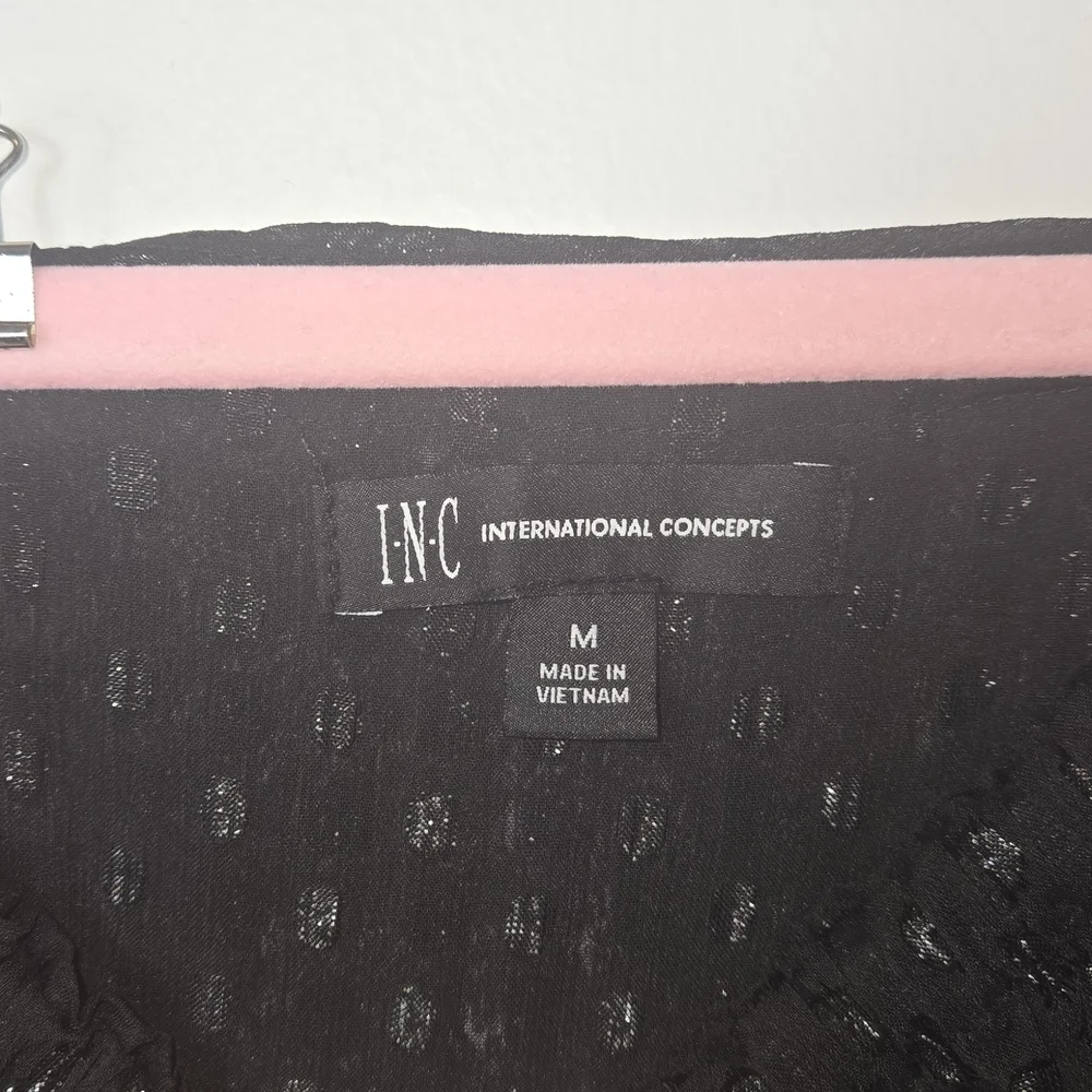 INC International Concepts Black Off-Shoulder Top - Picture 2 of 5